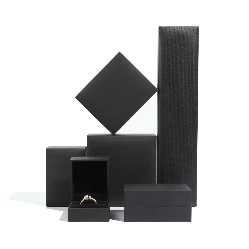Wholesale Right Angle Leather Filled Paper Jewelry Box